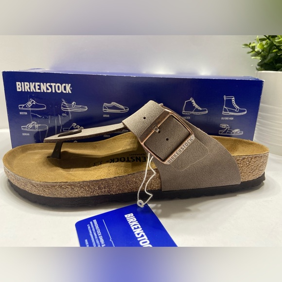 NEW Birkenstock Medina Mocca Birkoflo Leather Thong Slide Sandals Men’s 9,10 - Picture 7 of 11